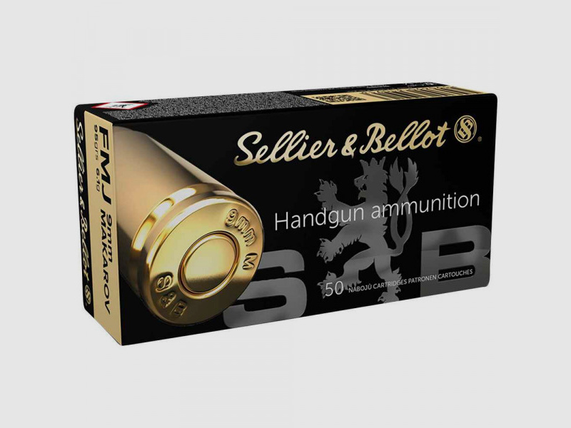 SELLIER & BELLOT 9MM MAKAROV - 9X18 - 96 GRS. - FMJ - 50 SCHUSS