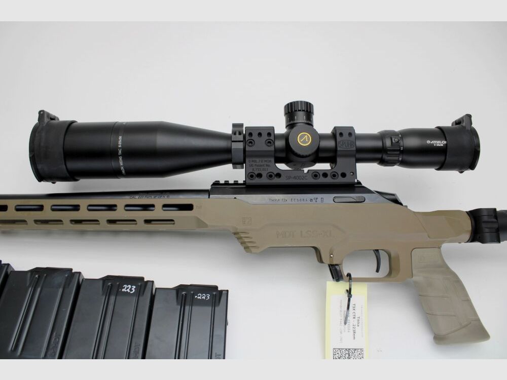 Rep. Carabine Tikka T3X CTR avec crosse MDT Timney Trigger, Athlon 5-25x56 ZF .223Rem
