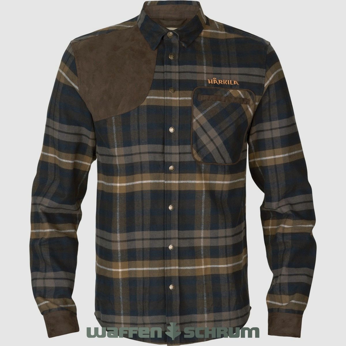 Härkila Hemd Jarne Shooting L/S  Dark olive