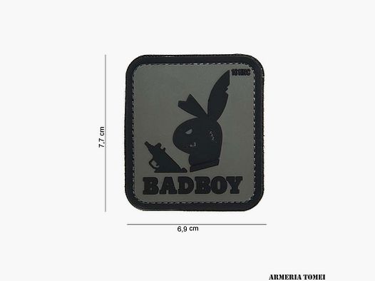 PATCH – 3D PVC BADBOY GRAU #14045