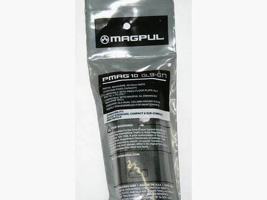 1x Original Magpul 10-Schuss Magazin für GLOCK 17 (9mm Luger / 9x19) Schmeisser Just Right SL-Büchse