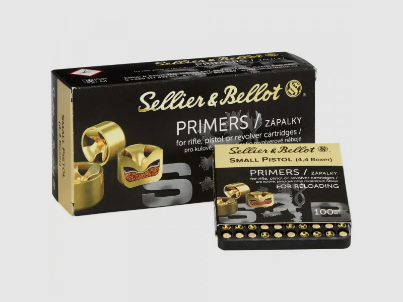 SELLIER & BELLOT ZÜNDHÜTCHEN - SMALL PISTOL - 4,4 BOXER - 1.000 STÜCK