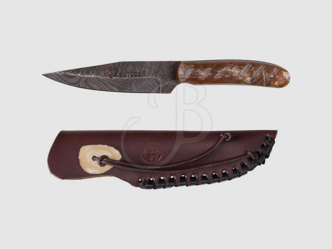Coltello 39Hunter Damasco Nicker - Corno, immagine 2 di 3