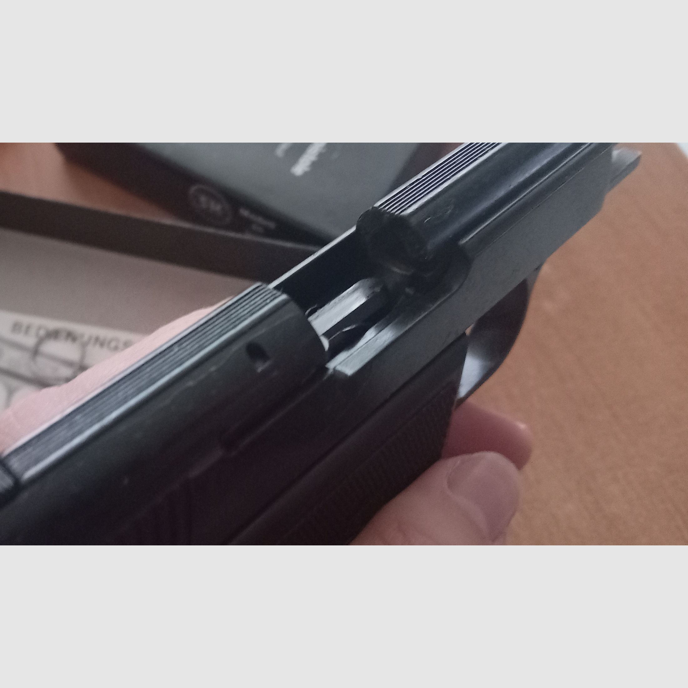 Seltene Rhöner SM 80 im Kal. 8 mm Knall/ PTB 267 mit Verpackung!