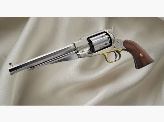 Hege-Uberti Remington New Army TARGET 1858 Inox kal. .44 revolver met 8" octagonale loop
