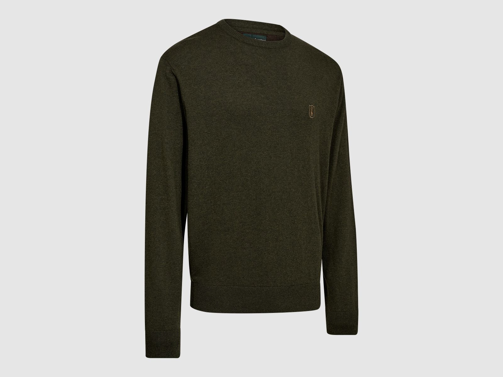 Deerhunter Harrington knitted pullover with round neckline men's Forest Ember Melange M