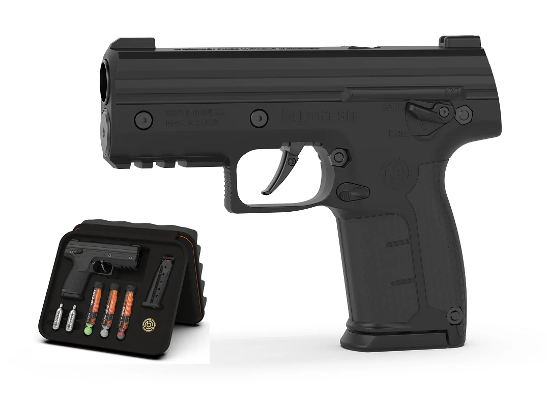 Rubber and pepper ball pistol BYRNA SD BLACK cal. .68 CO2 8g set, image 2 of 22