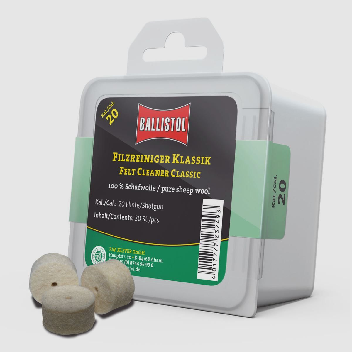 Ballistol Nettoyant en Feutre Classique / 30 pcs. / Cal. .20