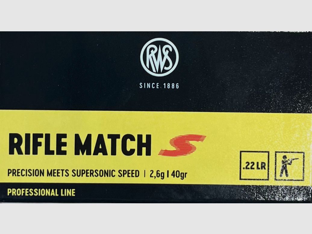 RWS .22lr Rifle Match S 40grs - 5000 Schus