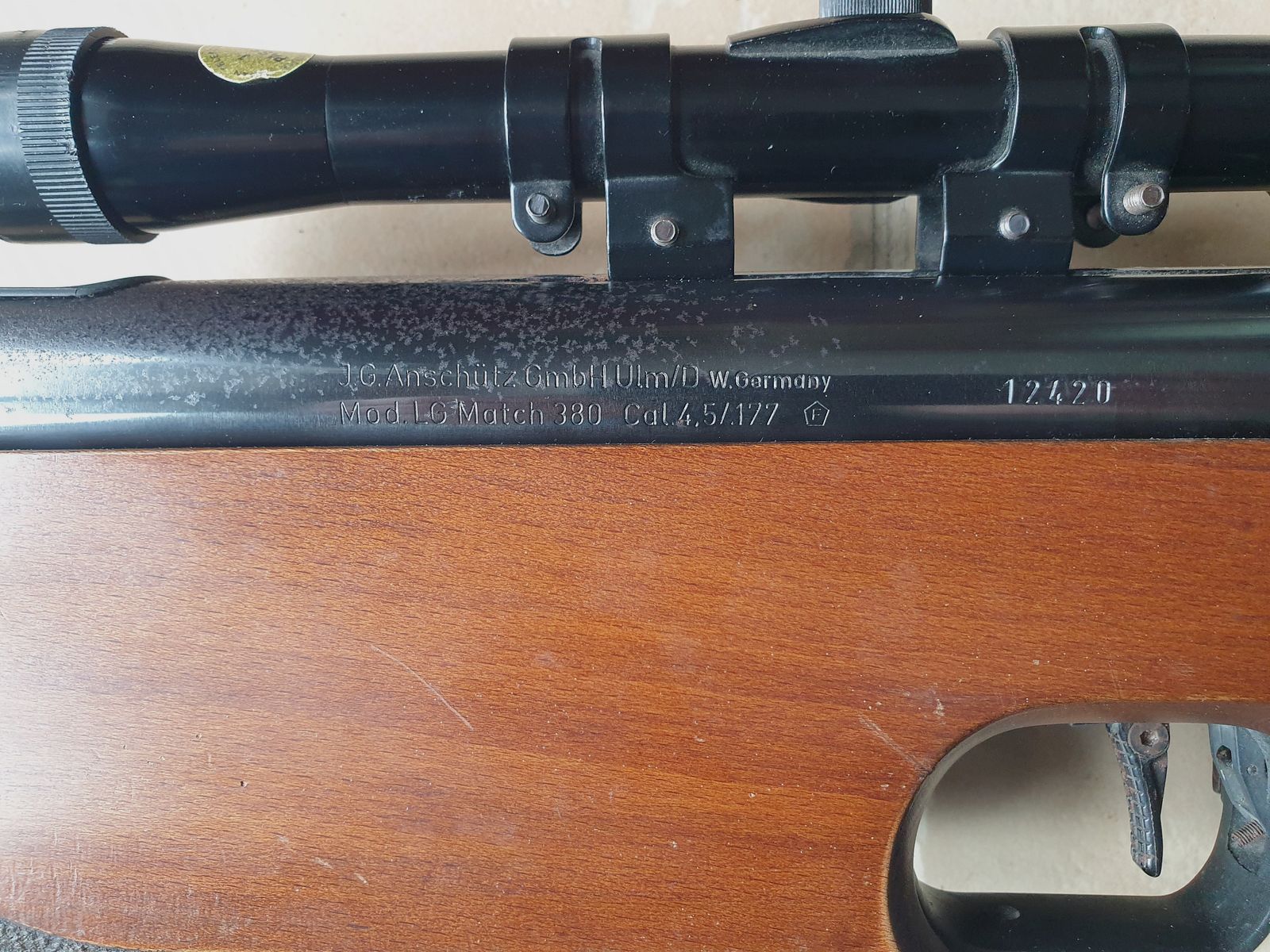 ⚠️ Achtung Sammler Matchluftgewehr (Seitenspanner) Anschütz Mod. LG Match 380  Kaliber 4,5mm / .177