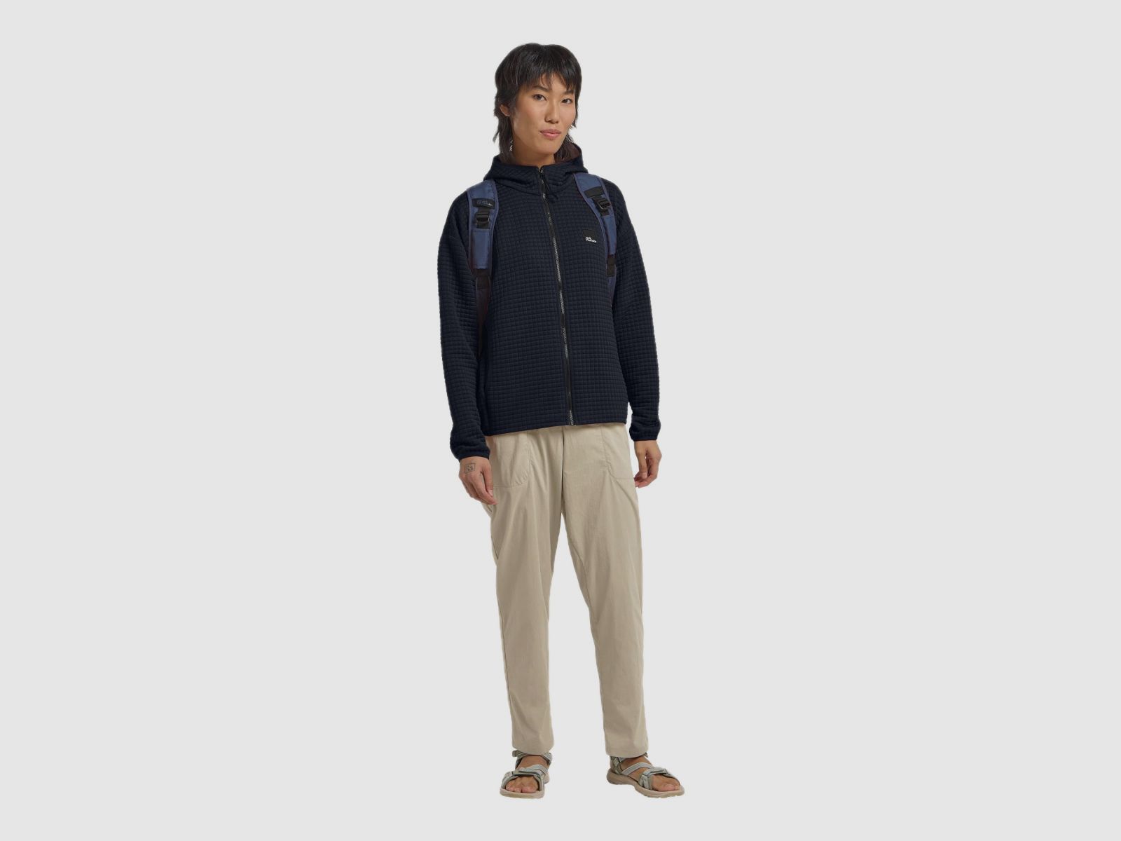 JACK WOLFSKIN Mogari Hooded Fz W Dark Navy