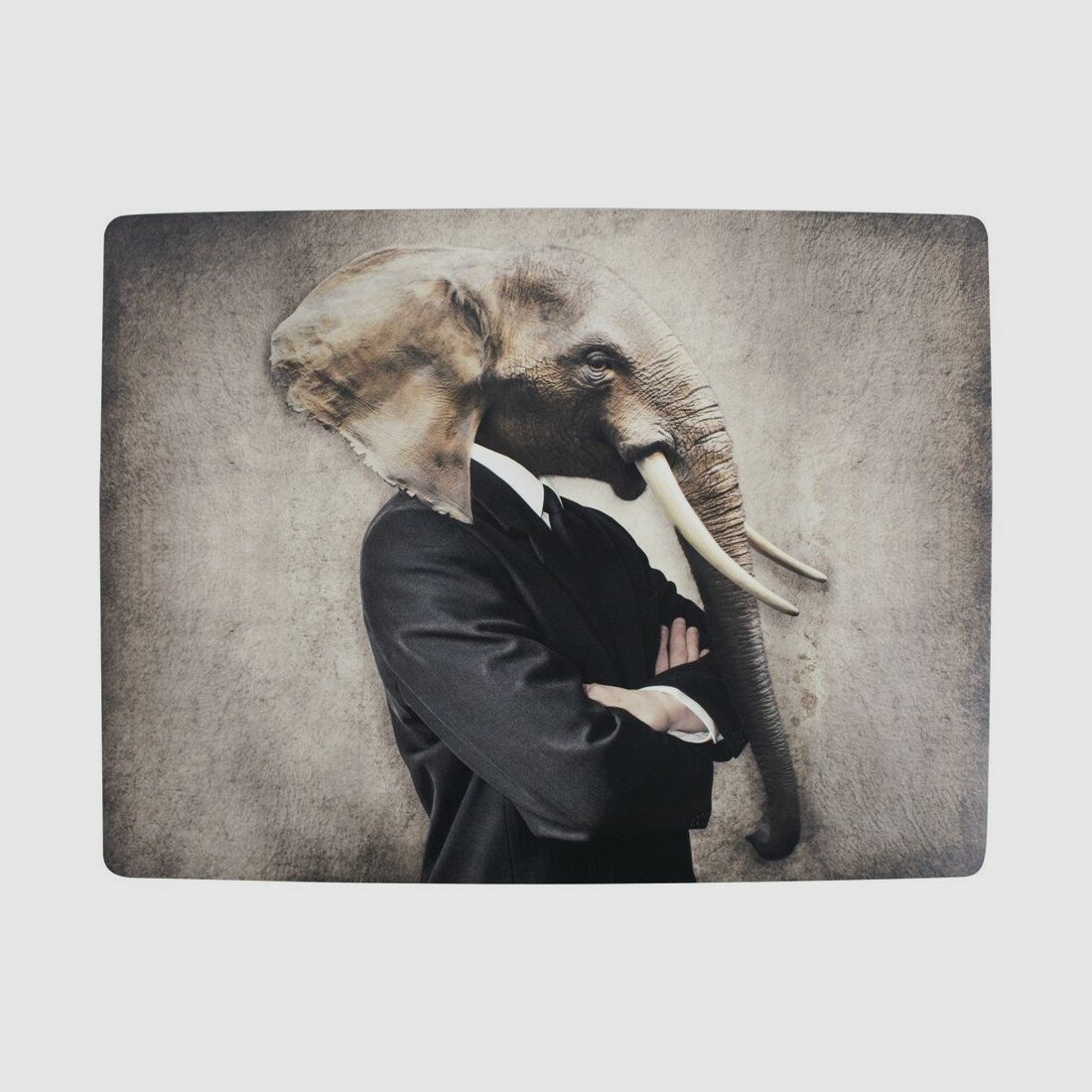 Lovergreen Kunst des Tisches Motiv bekleideter Elefant Tischset x 4