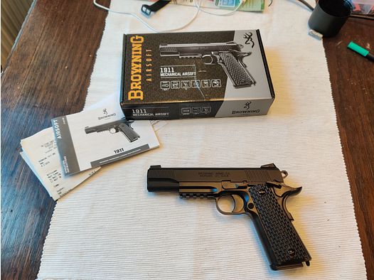 Browning 1911 Airsoft Metalen Slide 0,5 J NIEUW 2 Jaar Garantie