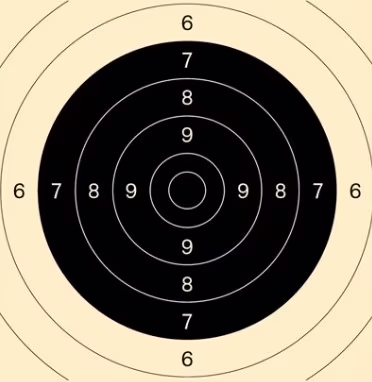 Flip-Target Schietkaarten ISSF 25/50M Air Rifle