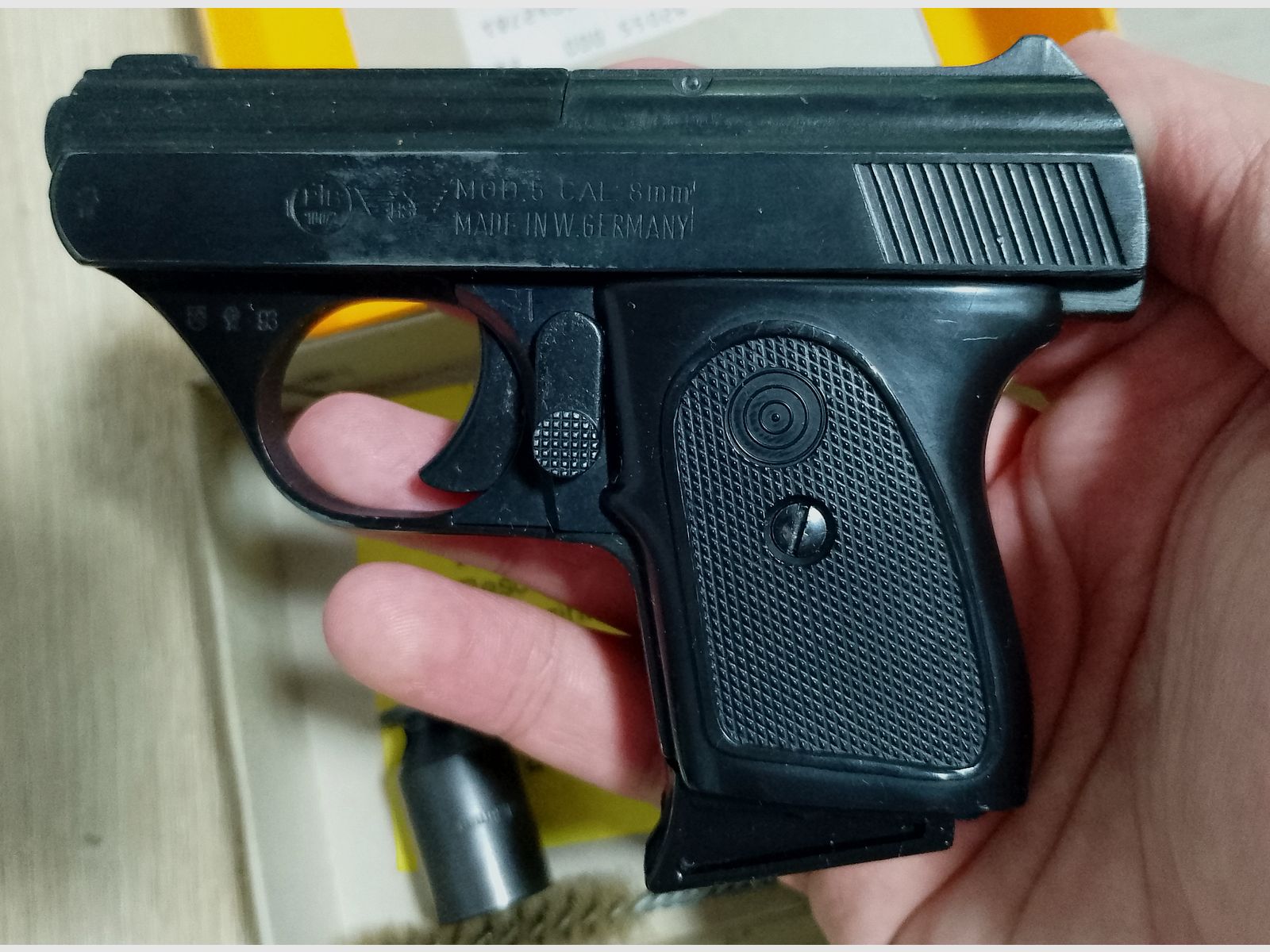 HS Mod.5 Kal. 8 mm Knall/ PTB 100/2 von 1983!