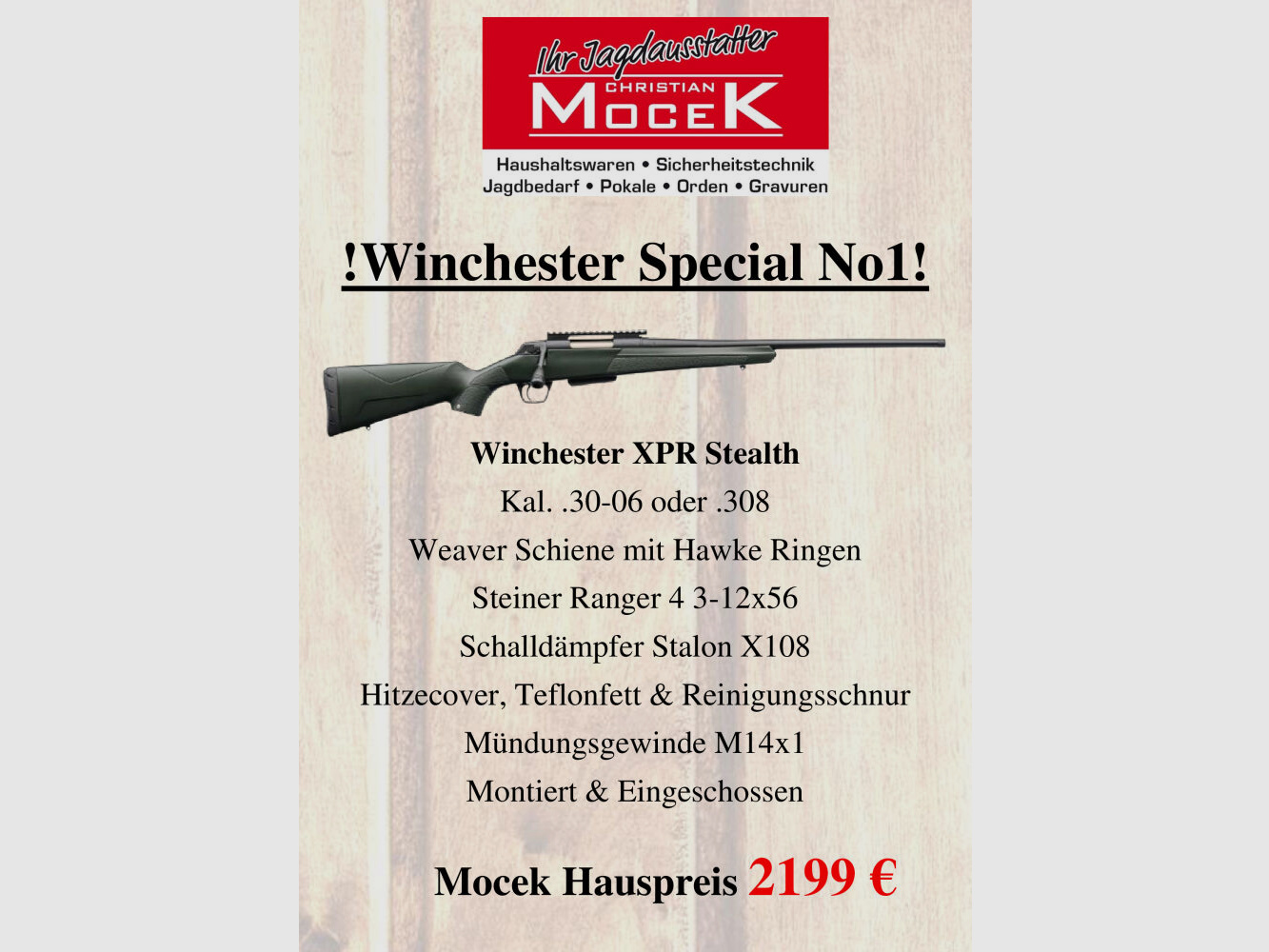 Winchester XPR Stealth, con Steiner Ranger 4 3-12x56