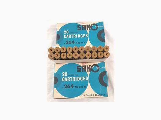 Cases SAKO 264 Winchester Magnum used 1st shot deactivated pack of 20 pcs.