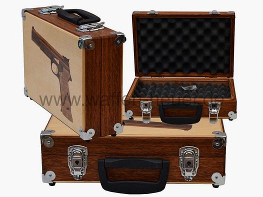 Unique handmade, inlaid picture SIG 210, other weapons possible e.g. Korth etc.