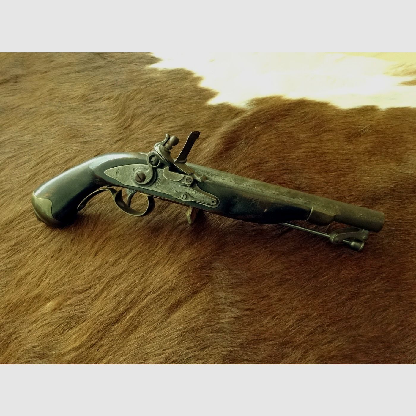 Antique flintlock pistol caliber .50