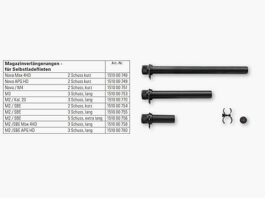 BENELLI Tuning/Ersatzteil f. Langwaffe Magazinverlängerung +3 Schuss f. M1/M2/SBE      CAMO