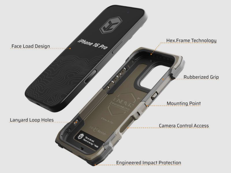 Juggernaut ENDVR Handy-Schutzhülle IPhone 16 pro / SCHWARZE Hülle