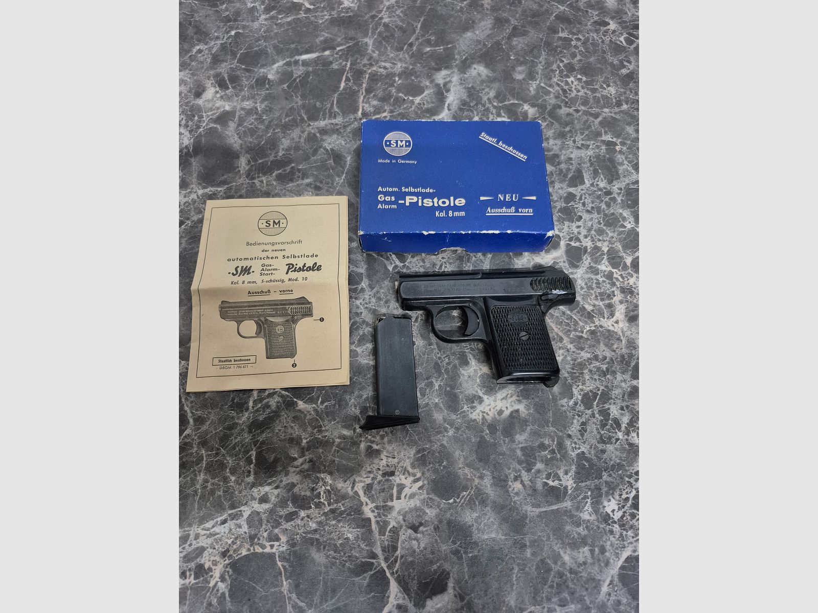 Pistola de señal/alarma/gas SM 8 mm modelo 10