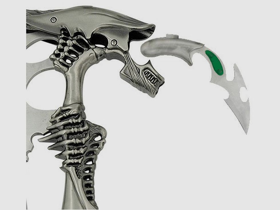 Fantasia Alien Axt inclusa tavola di legno, immagine 5 di 5