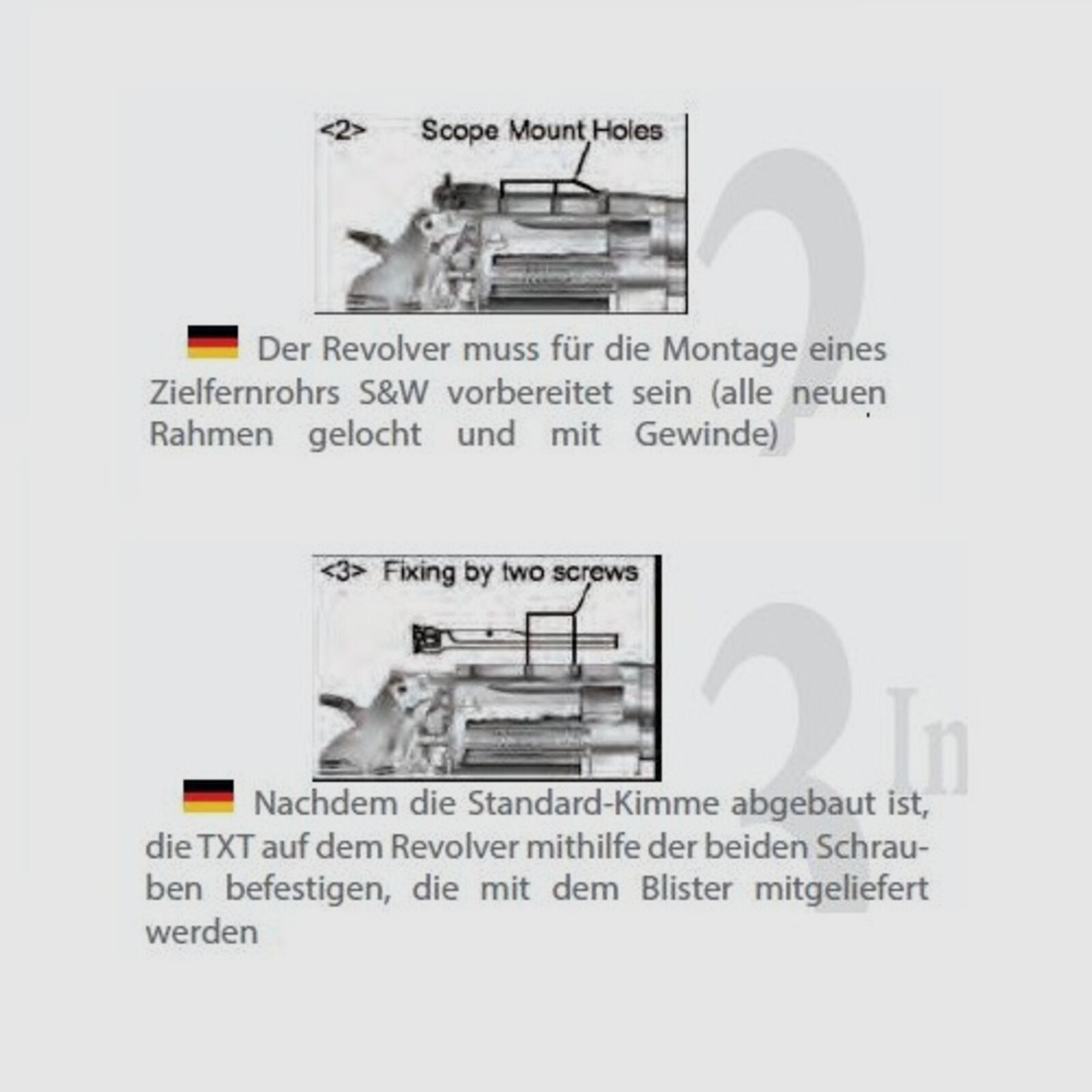 LPA TXT Visierset silber Fiber S&W N