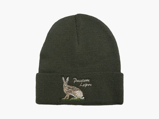 Grüner Hut mit Passione Lepre Druck