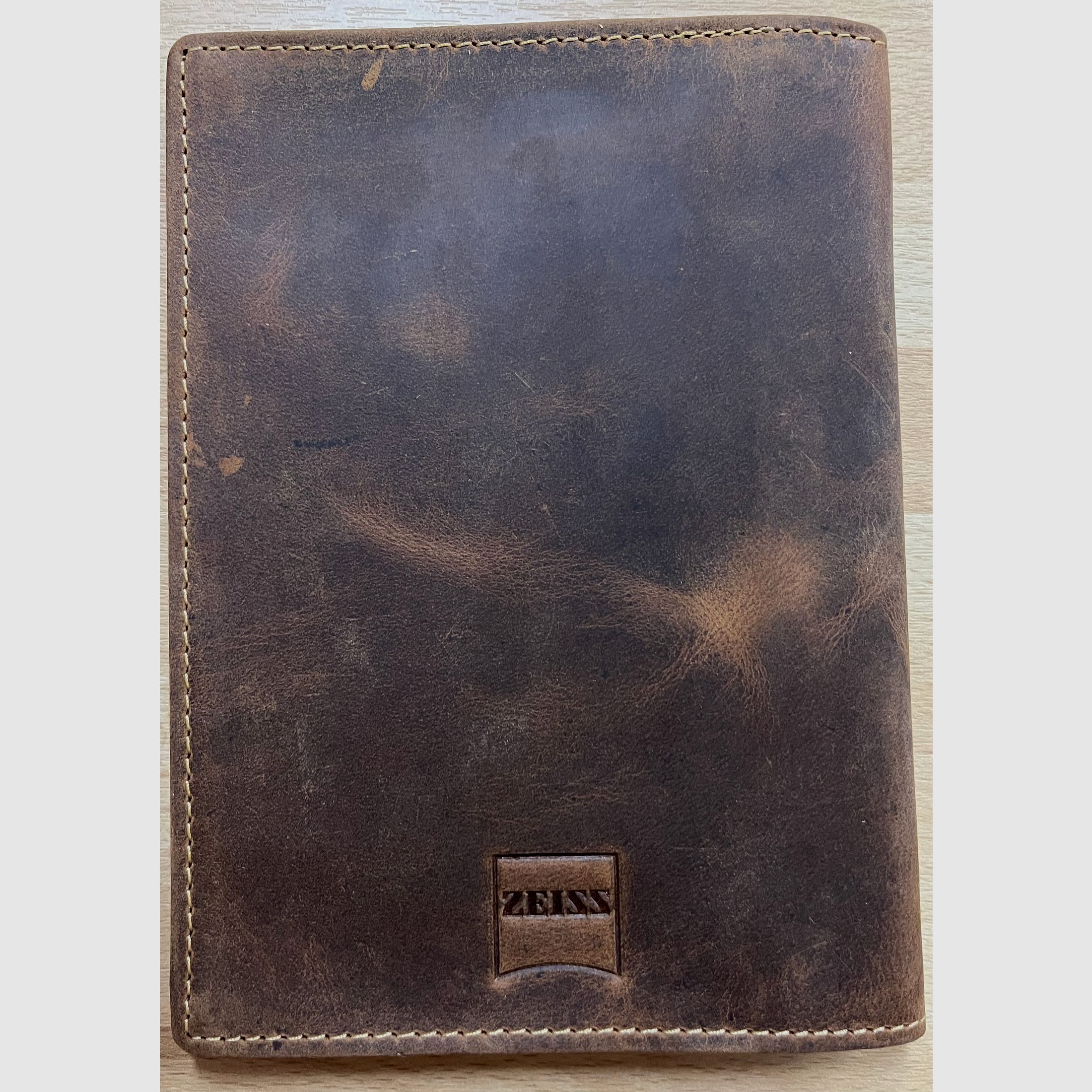 Carpeta de caza de cuero Zeiss, carpeta de identificación, estuche ciervo marrón 328-25-Stag