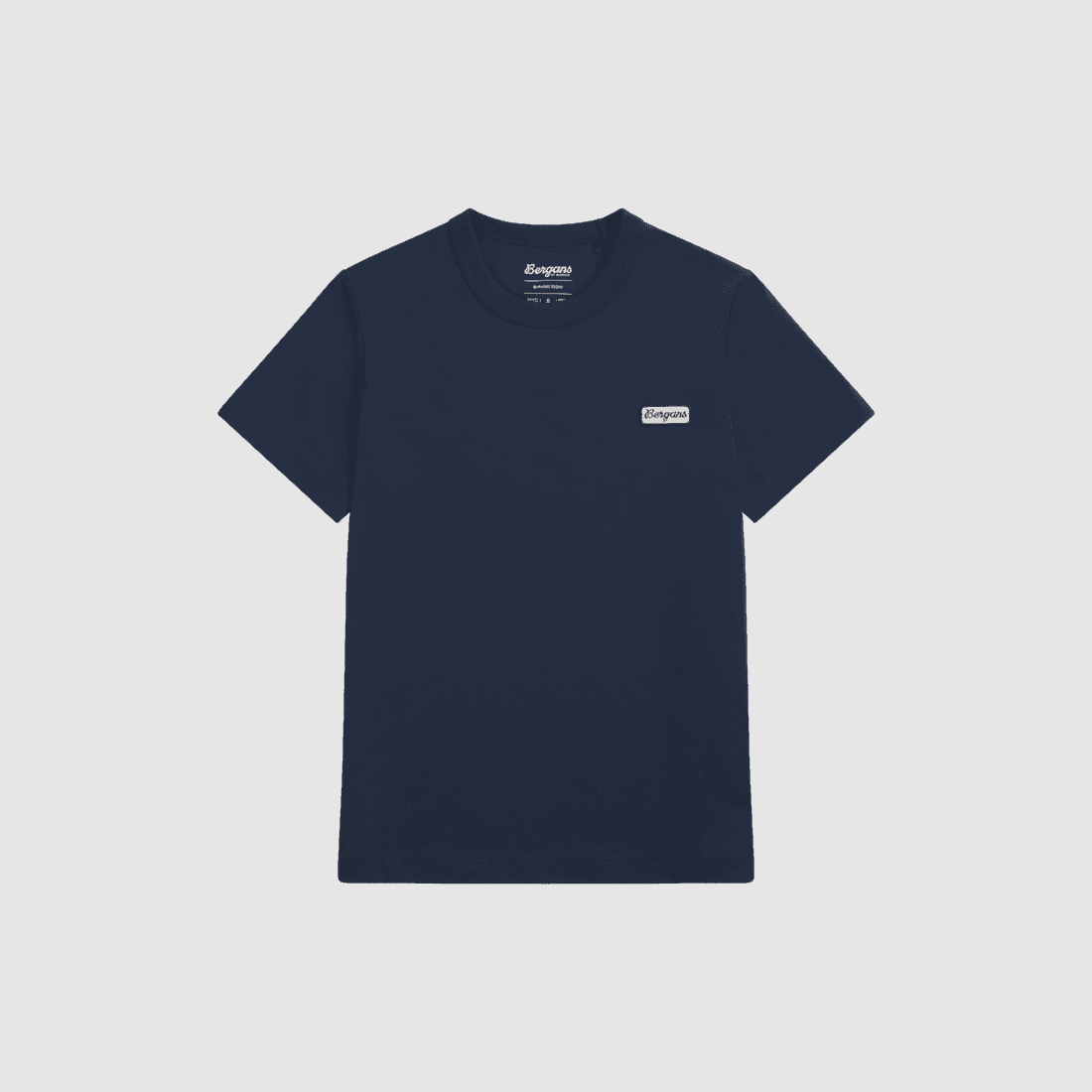 Bergans Logo T-shirt in Cotone Donna Blu Navy M