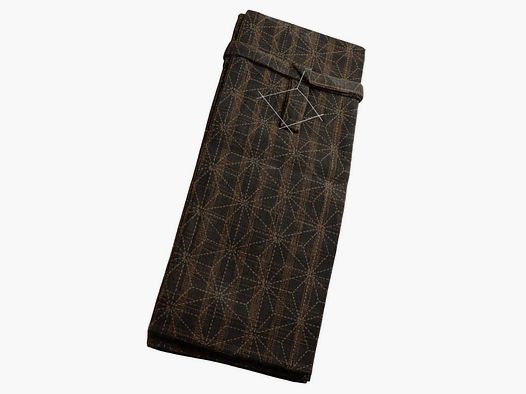 Sword bag made of Japanese cotton brown Asanoha handmade