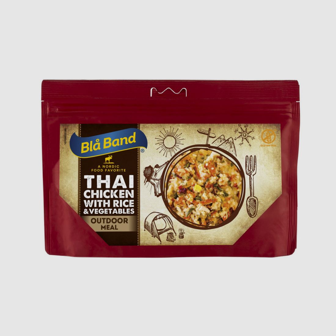 Blå Band Thai-Hühnchen mit Reis und Gemüse