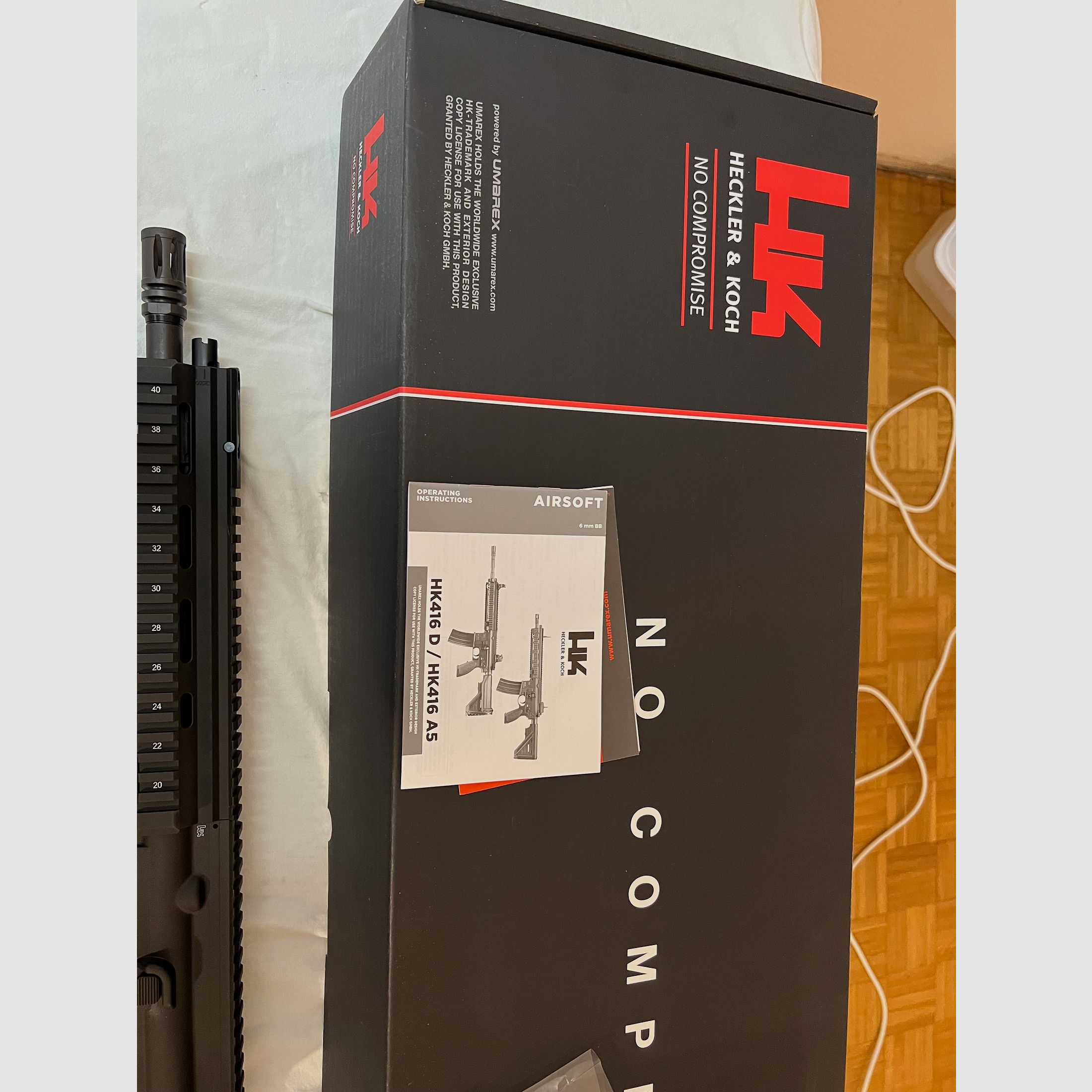 Umarex VFC Heckler & Koch HK416 A5 Airsoft Vollmetall Gas-Blow-Back 6mm BB nero - Generazione 3 nuovo leggermente graffiato handguard NP 650€