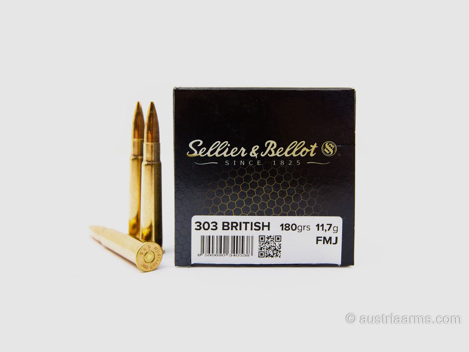 Sellier & Bellot .303 British FMJ 11.7g/180grs – Full Metal Jacket, image 2 of 2