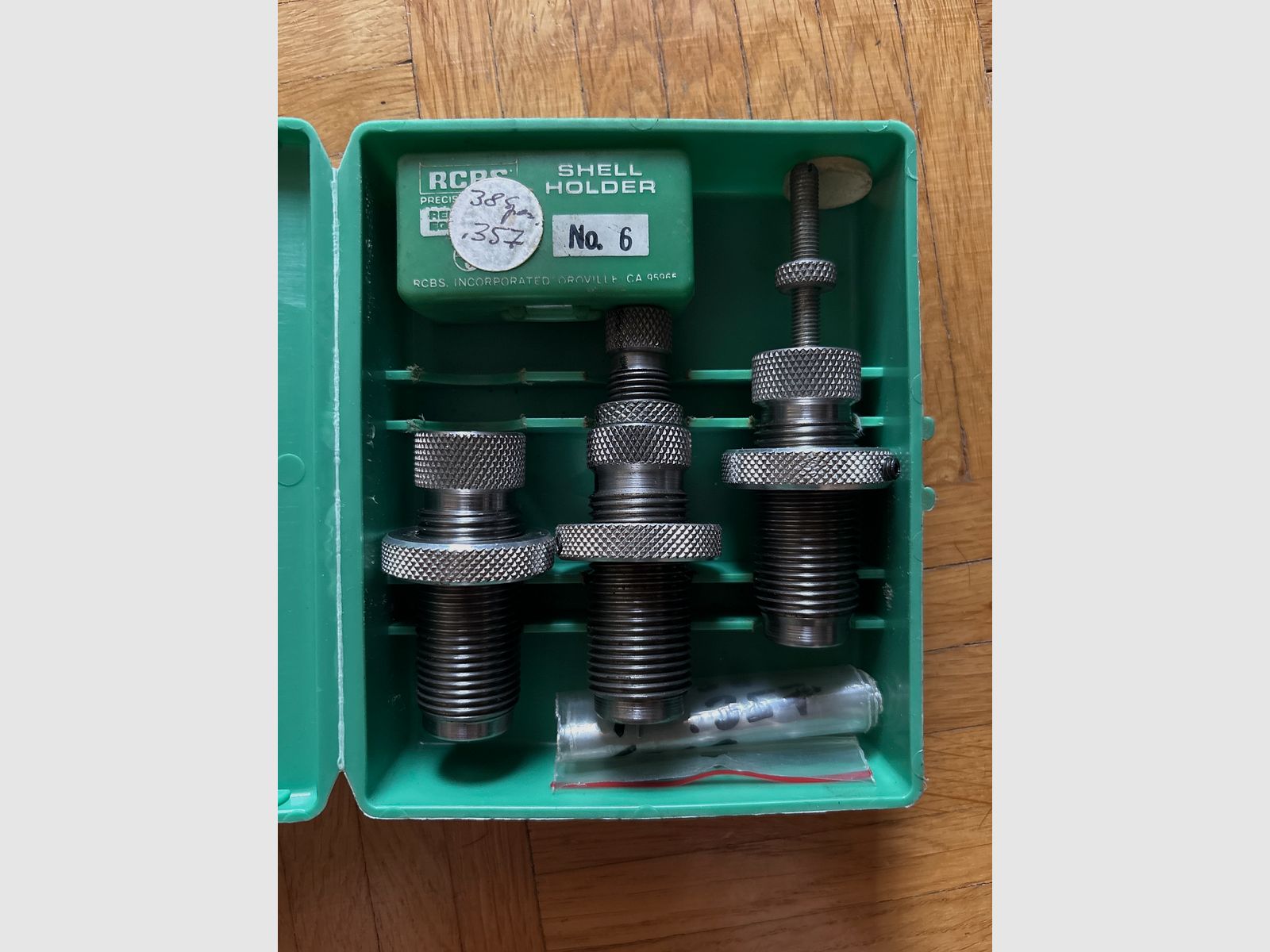 RCBS Setzmatrizen, 3er Set, .38 Spec., Wad Cutter, mit Hülsenhalter