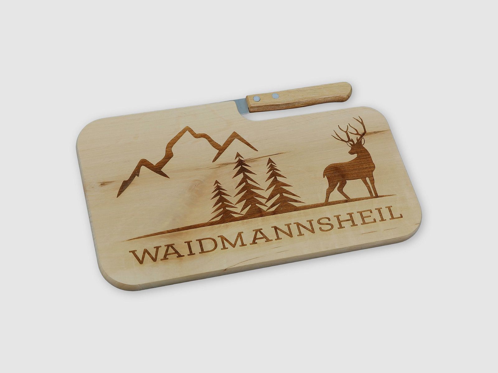 Deska do śniadania z nożem