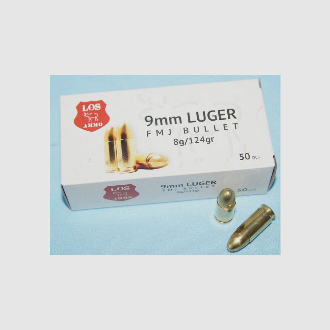 LOS 124 grains FMJ , 115 grains FMJ , 123 grains coperplated