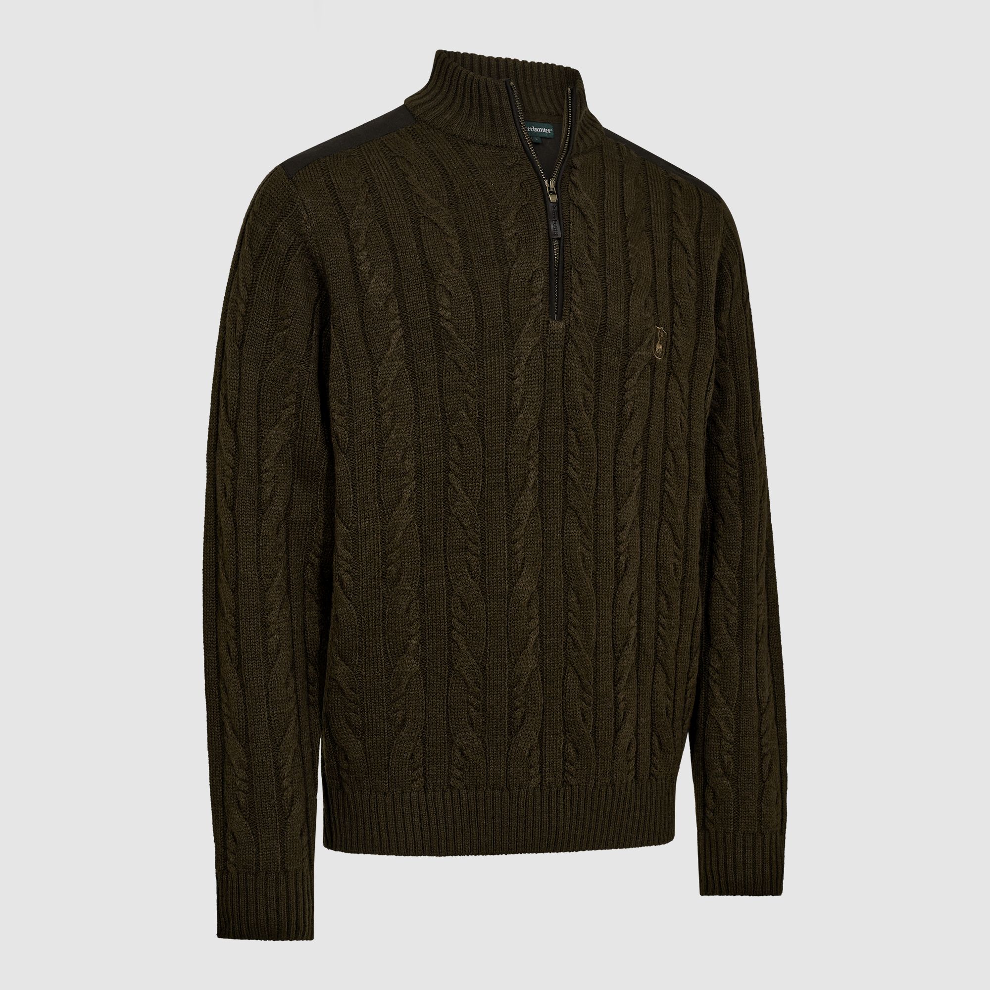 Deerhunter Randall 1/2-Zip Strickpullover Herren Art Green L