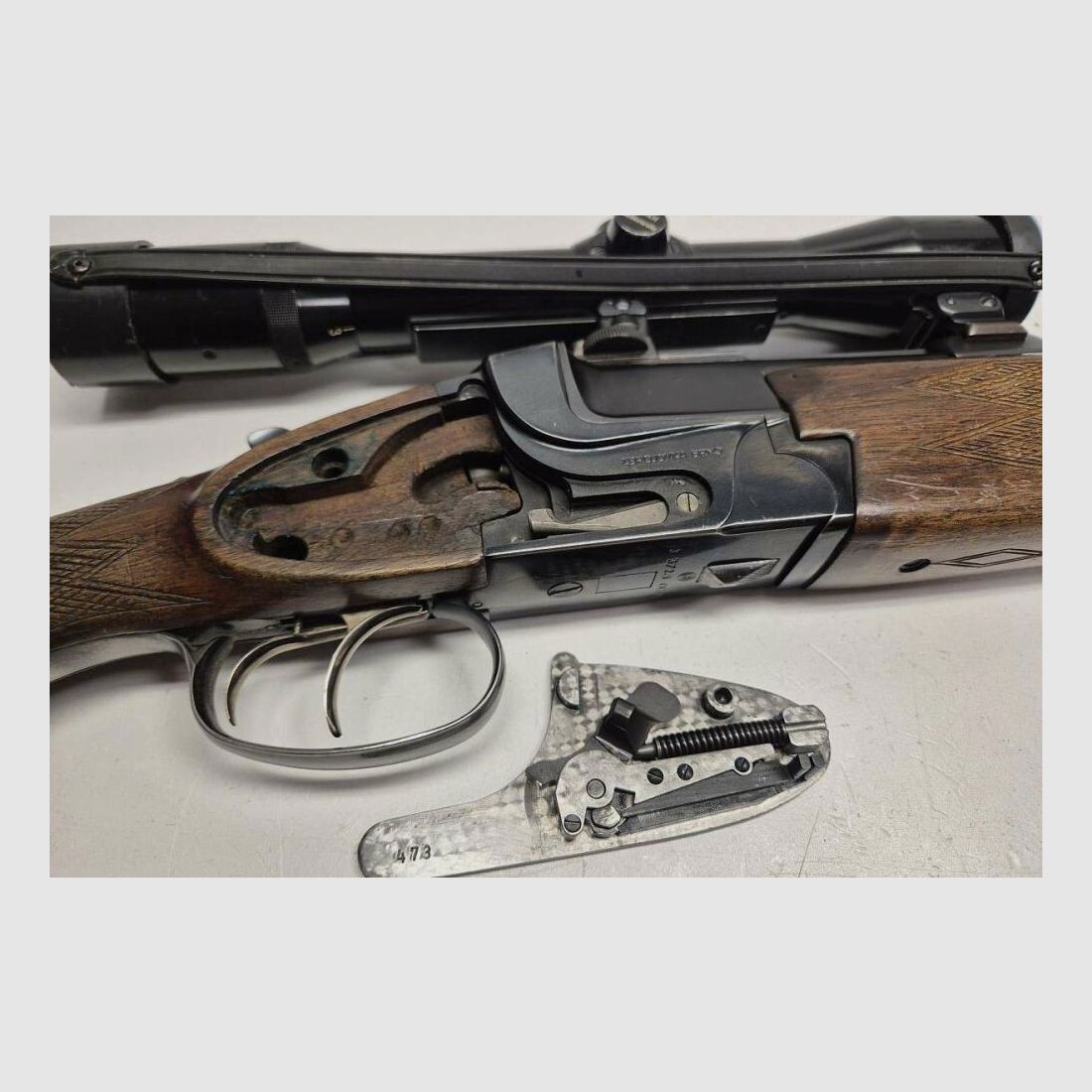 BBF side lock combination rifle Brünner BRNO SUPER, 7x65R & 12/70, ZFR S&B 12/70;7x65R