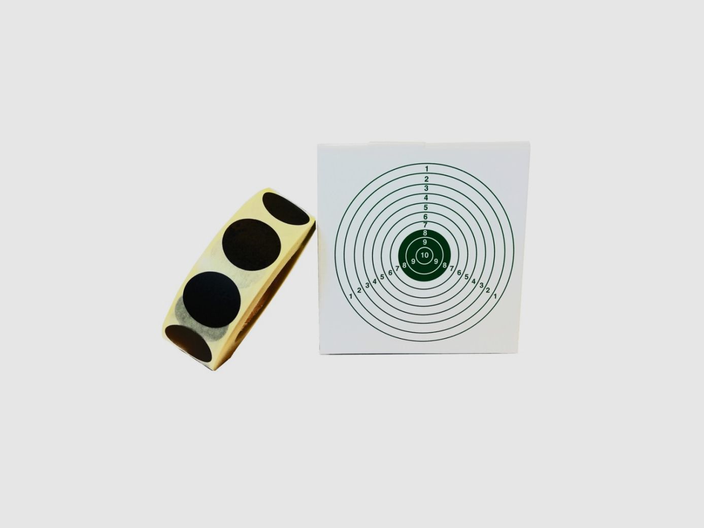 Schwarze Aufkleber für Durchmesser 19mm, Box mit 1000 Stück