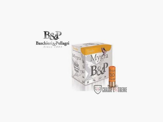 25 Cartuchos B&P Mygra Tordo 30 Gr Cal 20/70 Pb 9.5