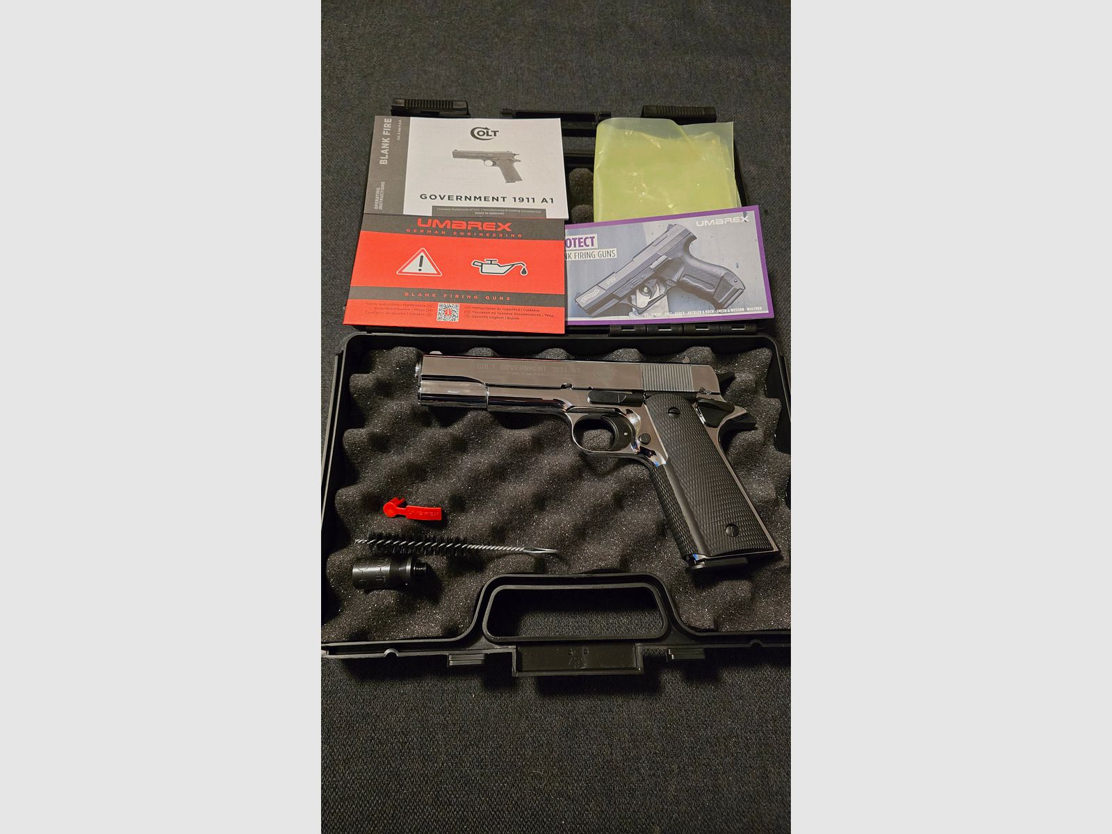 Colt Government 1911 A1 Chrome Schreckschuss 9mm PAK