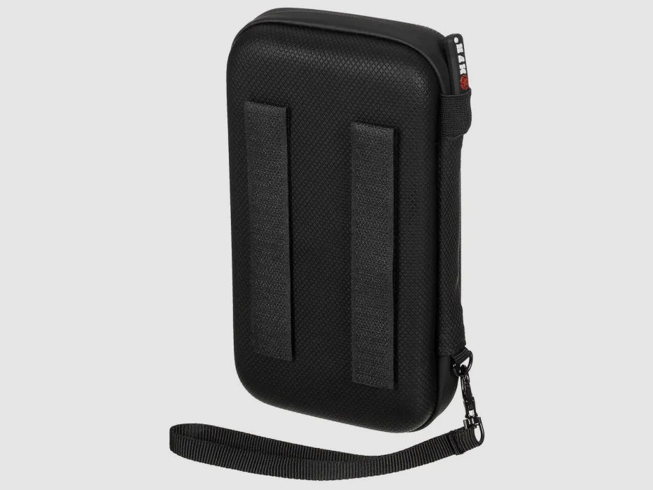 Kleine harde tas, met klittenbandsluitingen, zwart