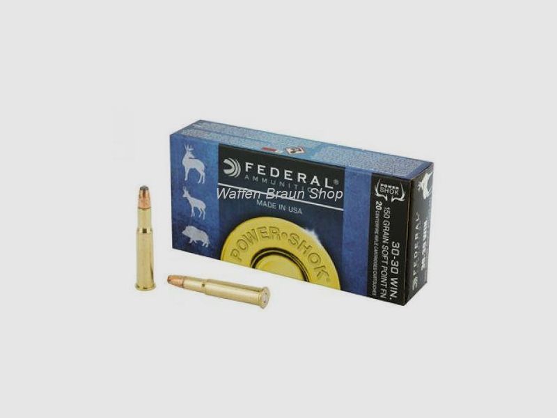 Federal .30-30 WIN 150GR POWER-SHOK PUNTA MORBIDA FN #3030A