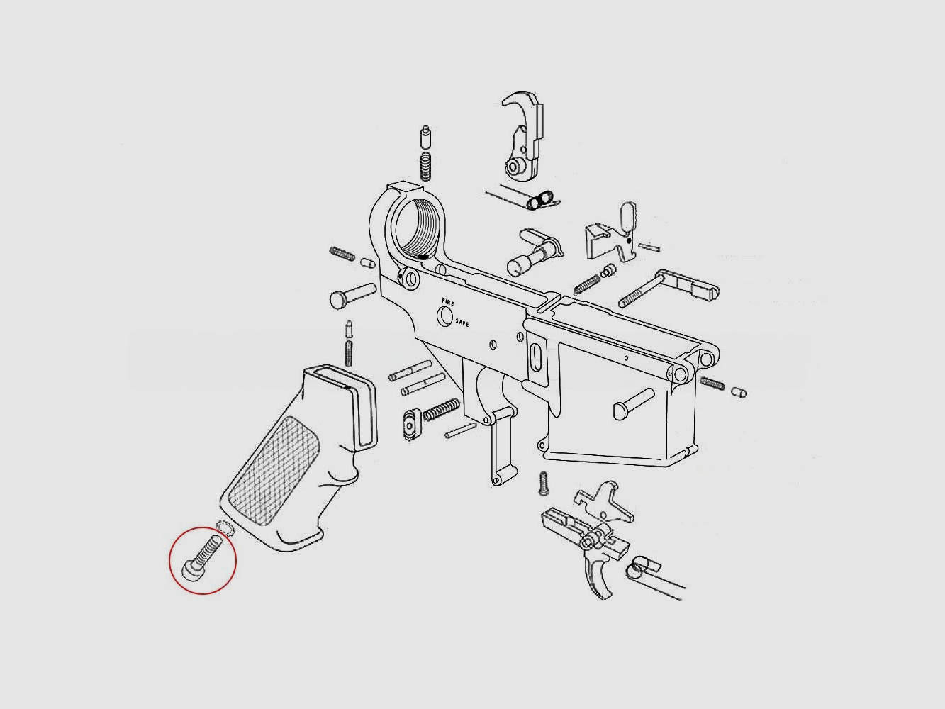 Griffschraube für Eemann Tech Pistole für AR-15, Bild 3 von 3