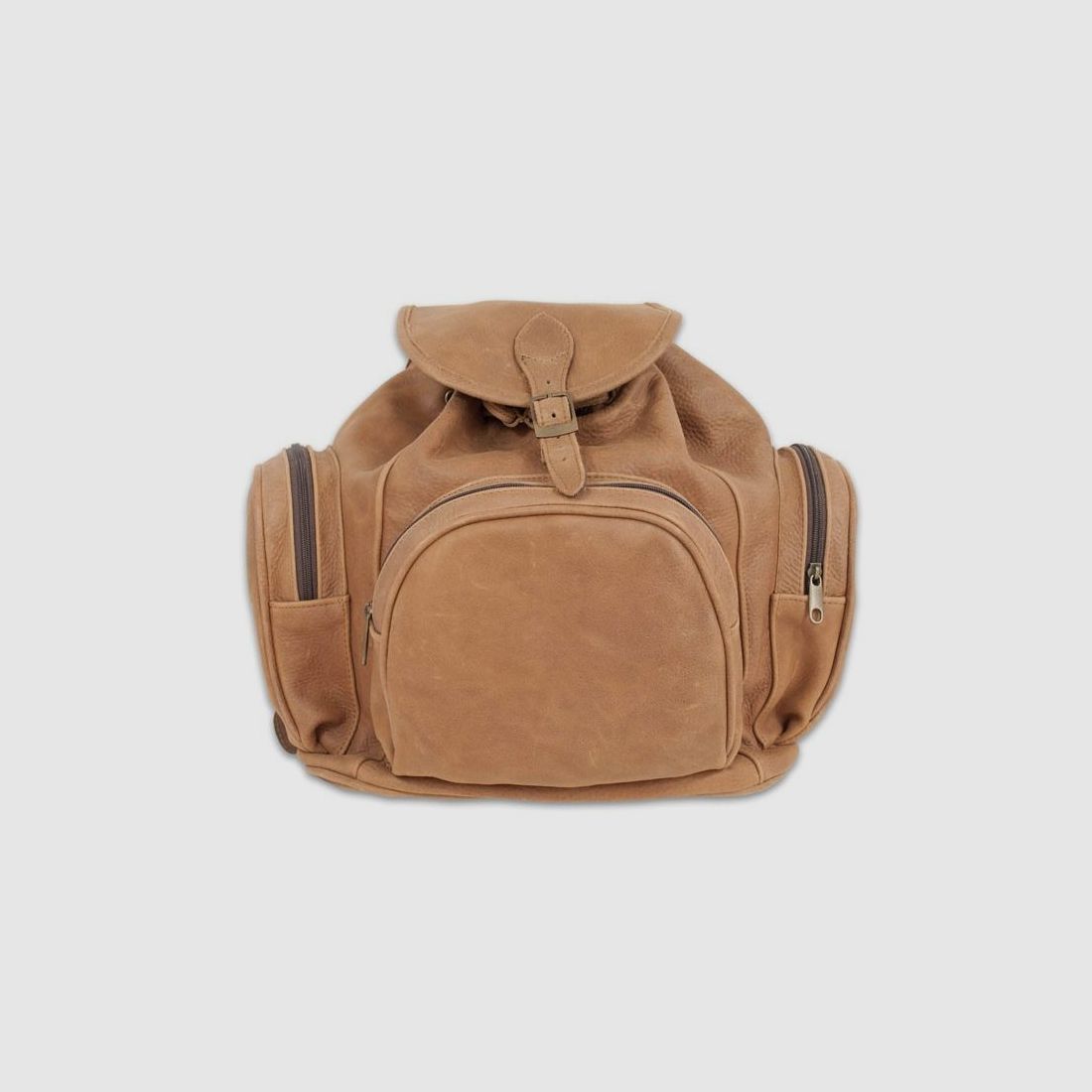 Leder-Rucksack 3 Fächer - schwarz, Bild 5 von 10