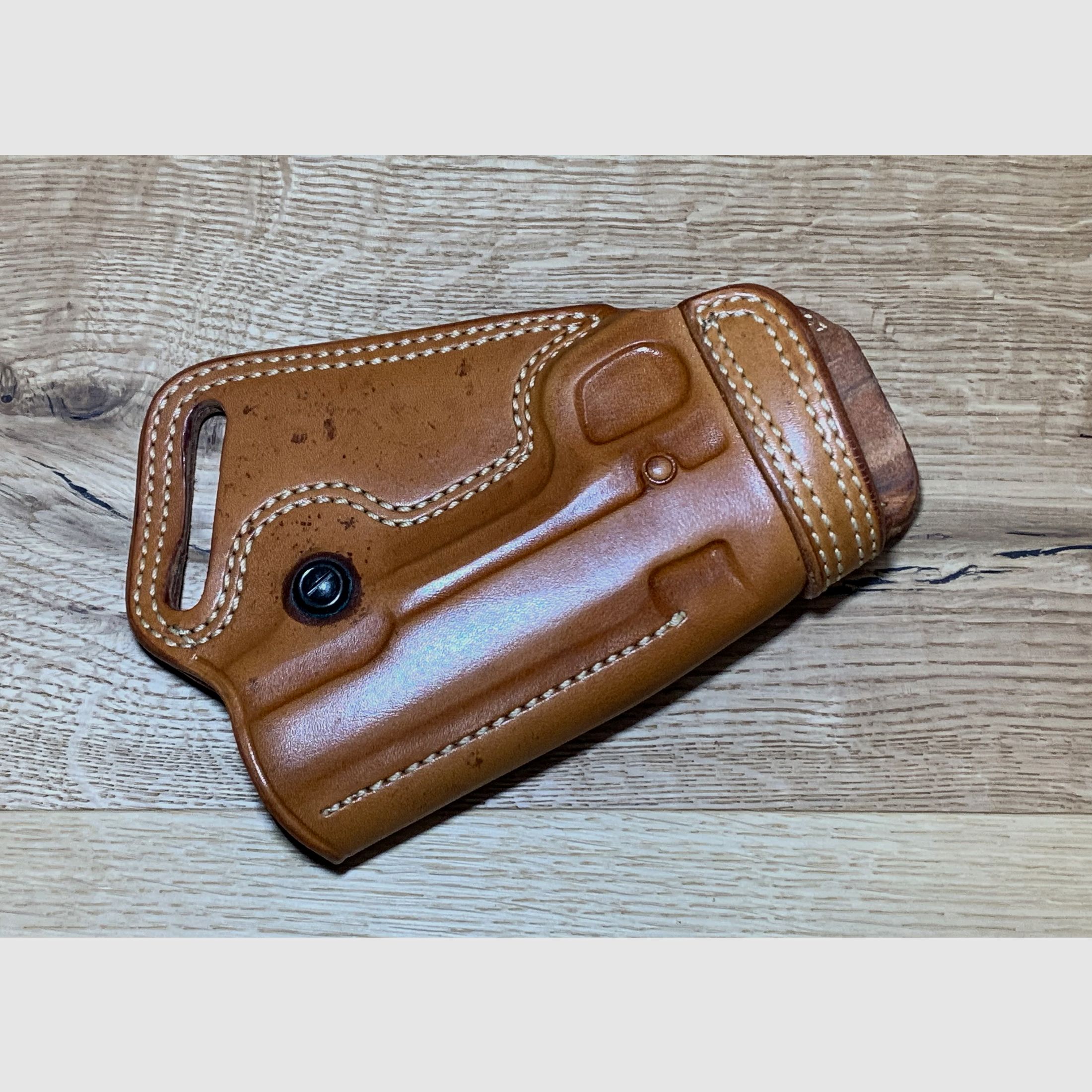 Galco S.O.B. leren holster geschikt voor de Colt Government/ Browning Hi Power, ZONDER pistool