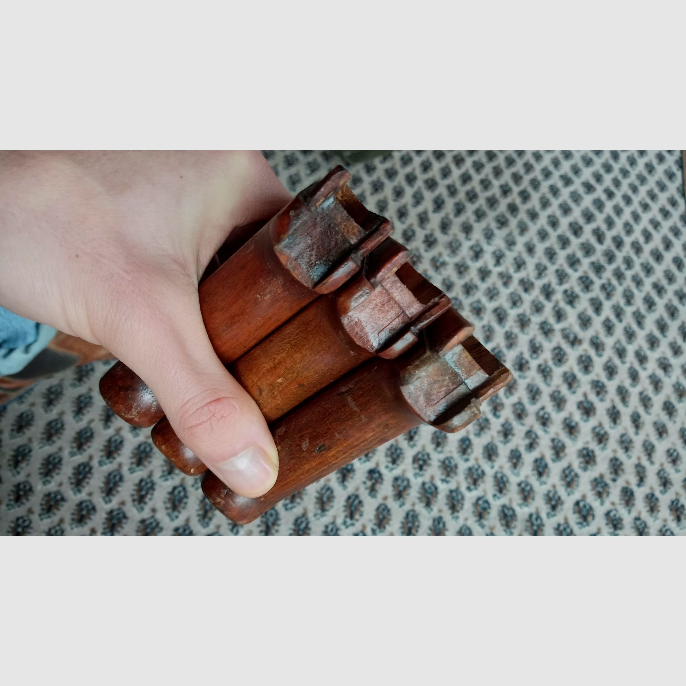 Original Ungarische AMD-63 Pistolengriffe aus Buchenholz inkl. Stahl Ferrule  // AMD 65 AK AKM Griff Buche Holz