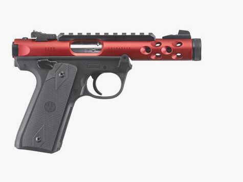 RUGER PISTOOL MARK IV 22/45 LITE .22 LR 4,4"/11,18CM RODE ANODIZED 1/2"-28 direct beschikbaar, verzending +25€